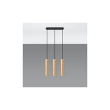 Lino 3 Pendant in Natural Wood