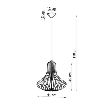 Elza Pendant in Natural Wood