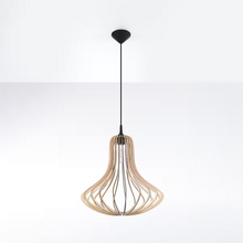 Elza Pendant in Natural Wood