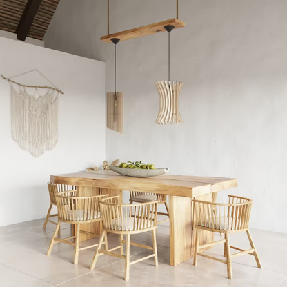 Oriana Pendant in Natural Wood