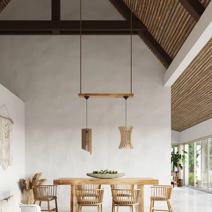 Oriana Pendant in Natural Wood