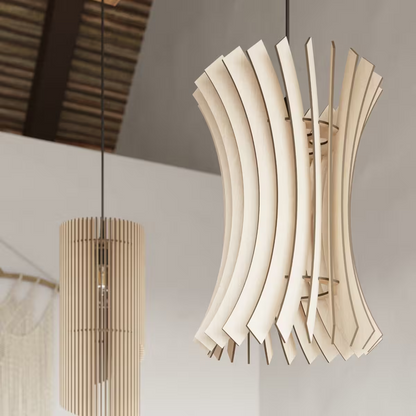 Oriana Pendant in Natural Wood