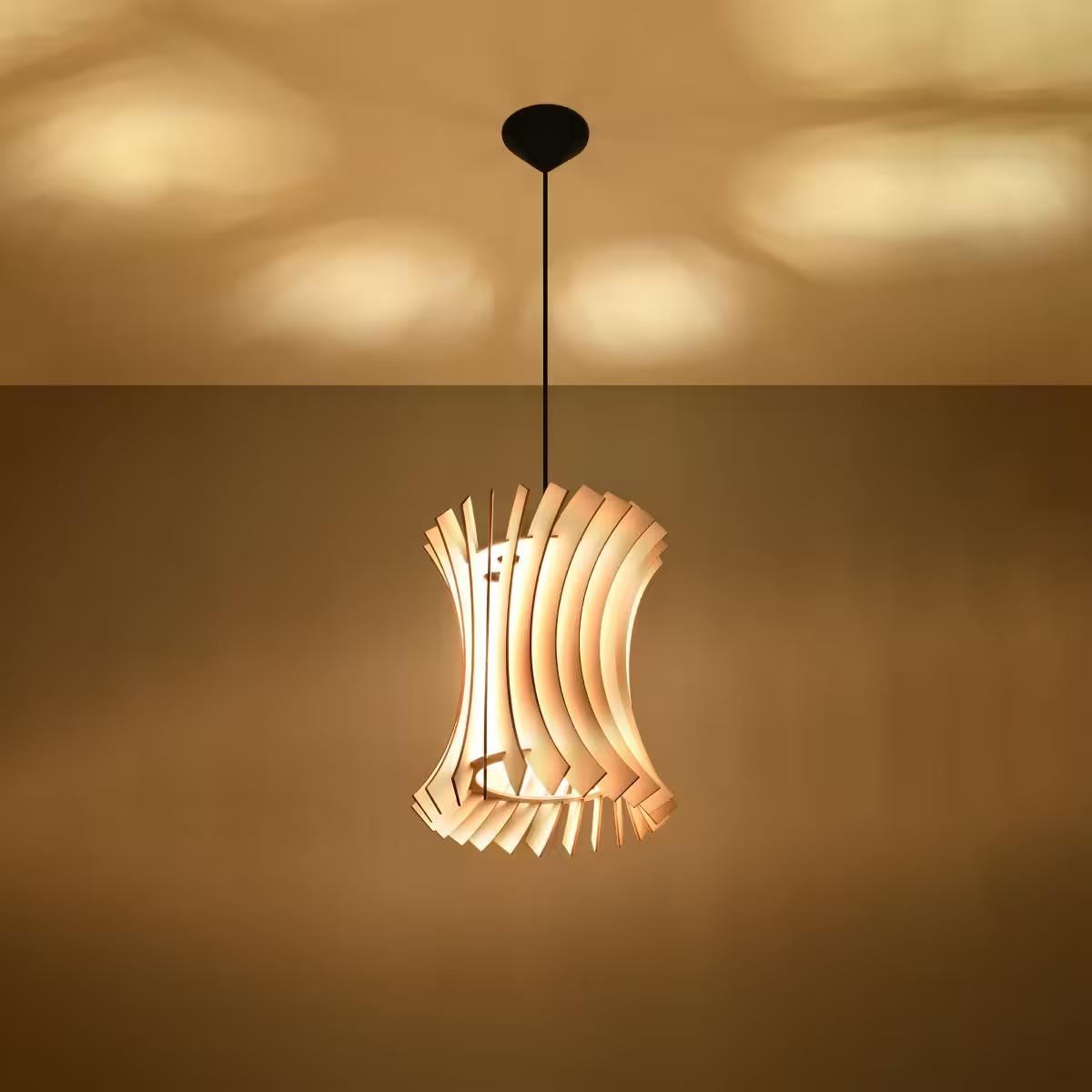 Oriana Pendant in Natural Wood