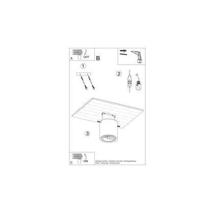 Cullo Ceiling Light in Grey