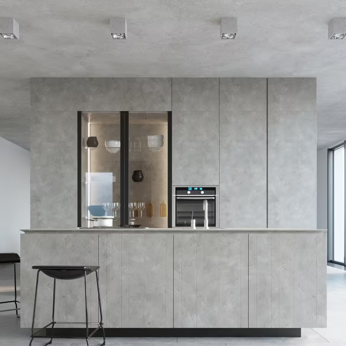 Valde Ceiling Light in Grey