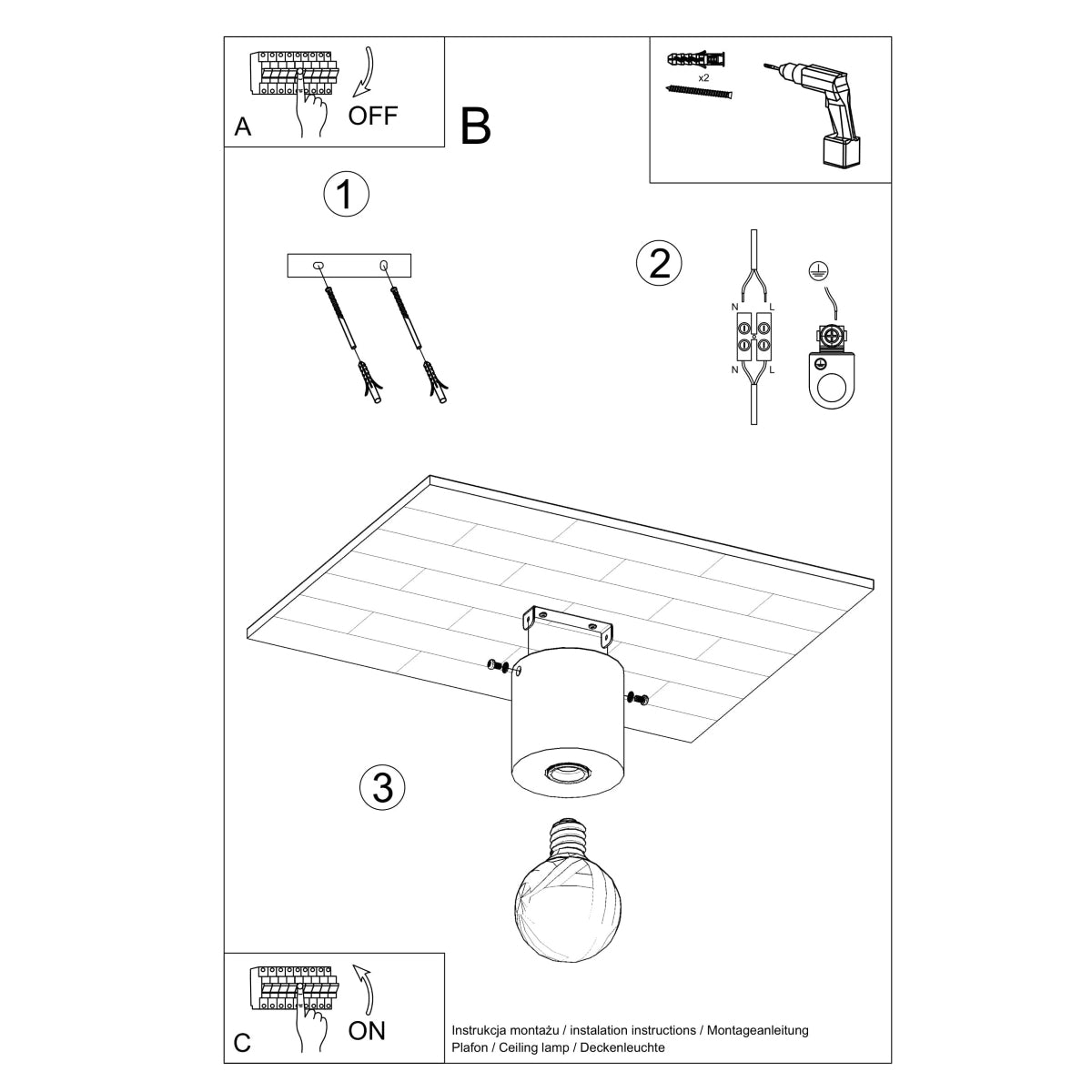 Sollux Salgado Surface Ceiling Light