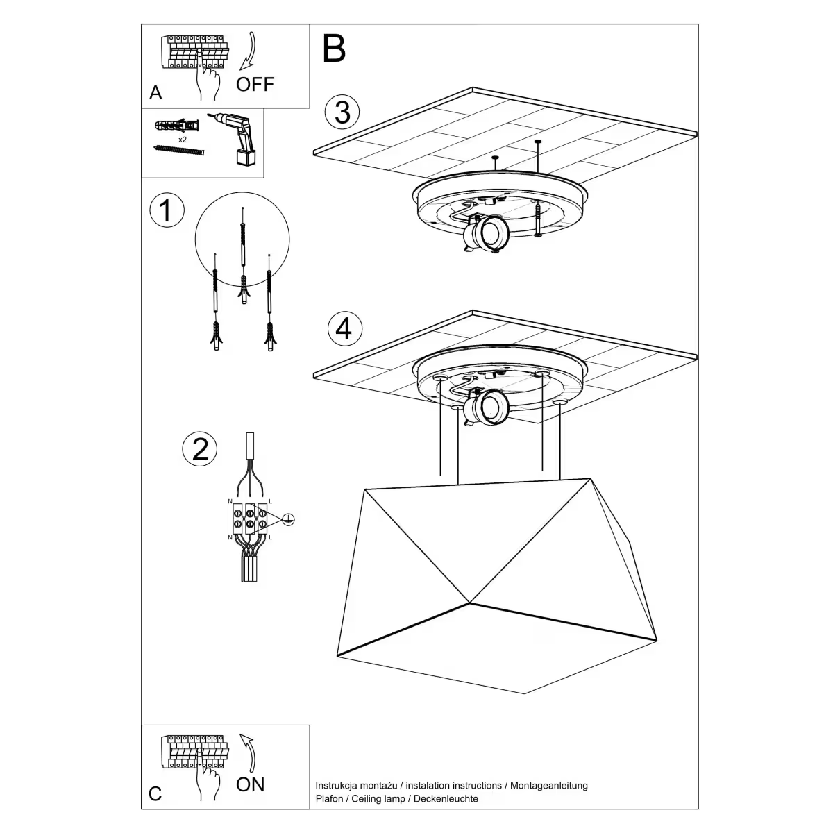 Hexa 25 Ceiling Light