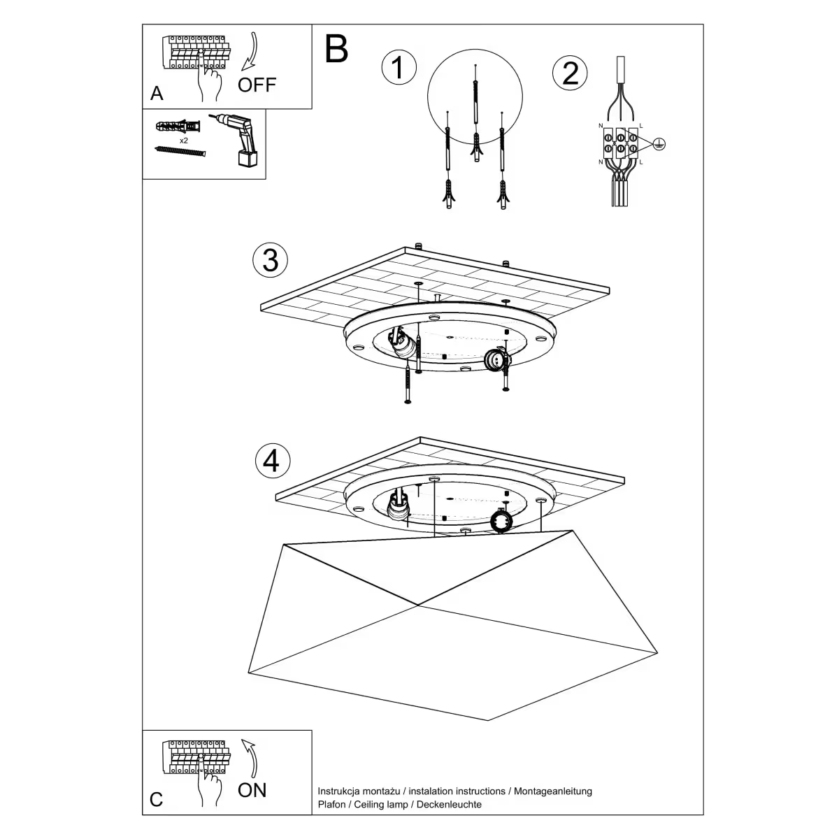 Hexa 35 Ceiling Light