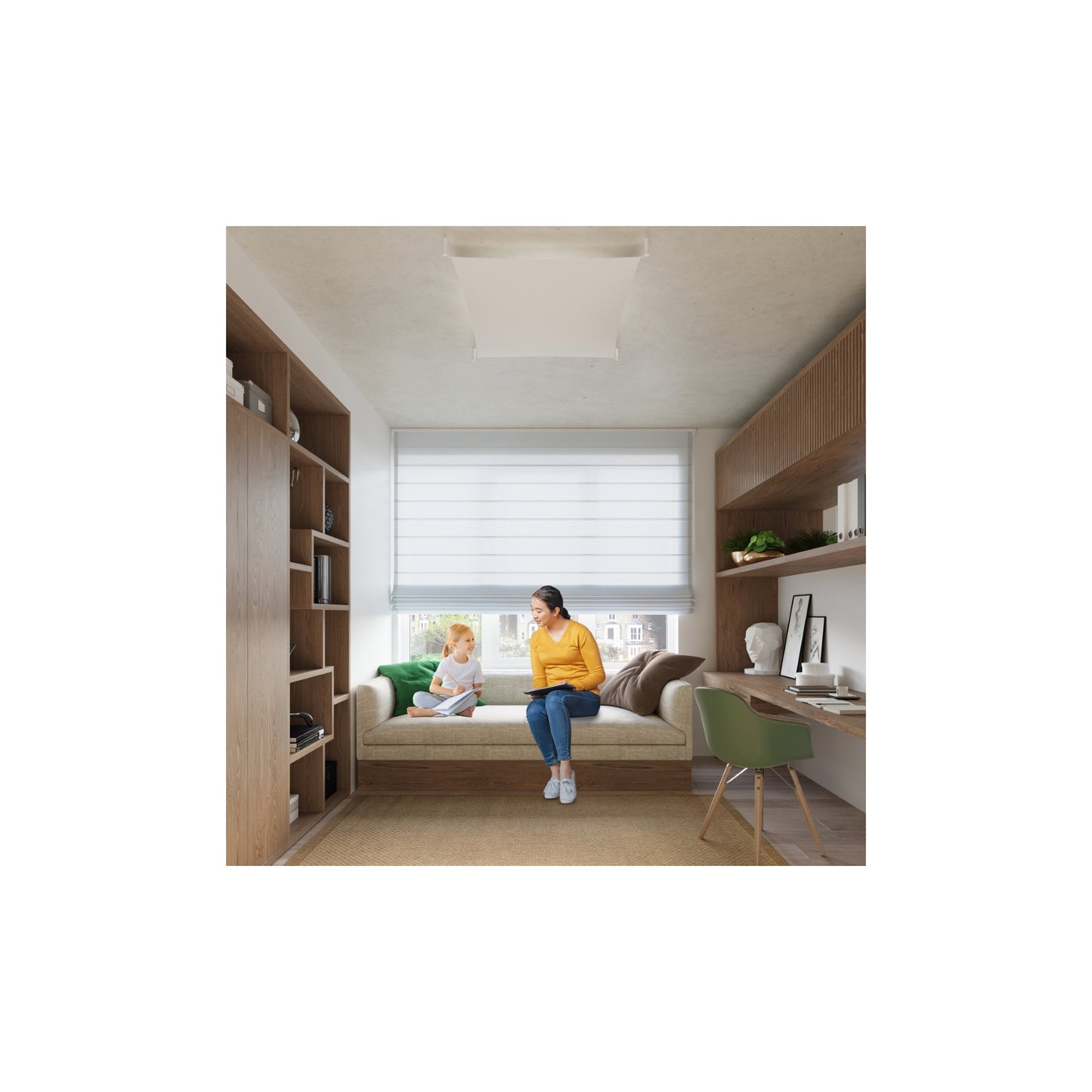 Luna 2 Ceiling Light in White