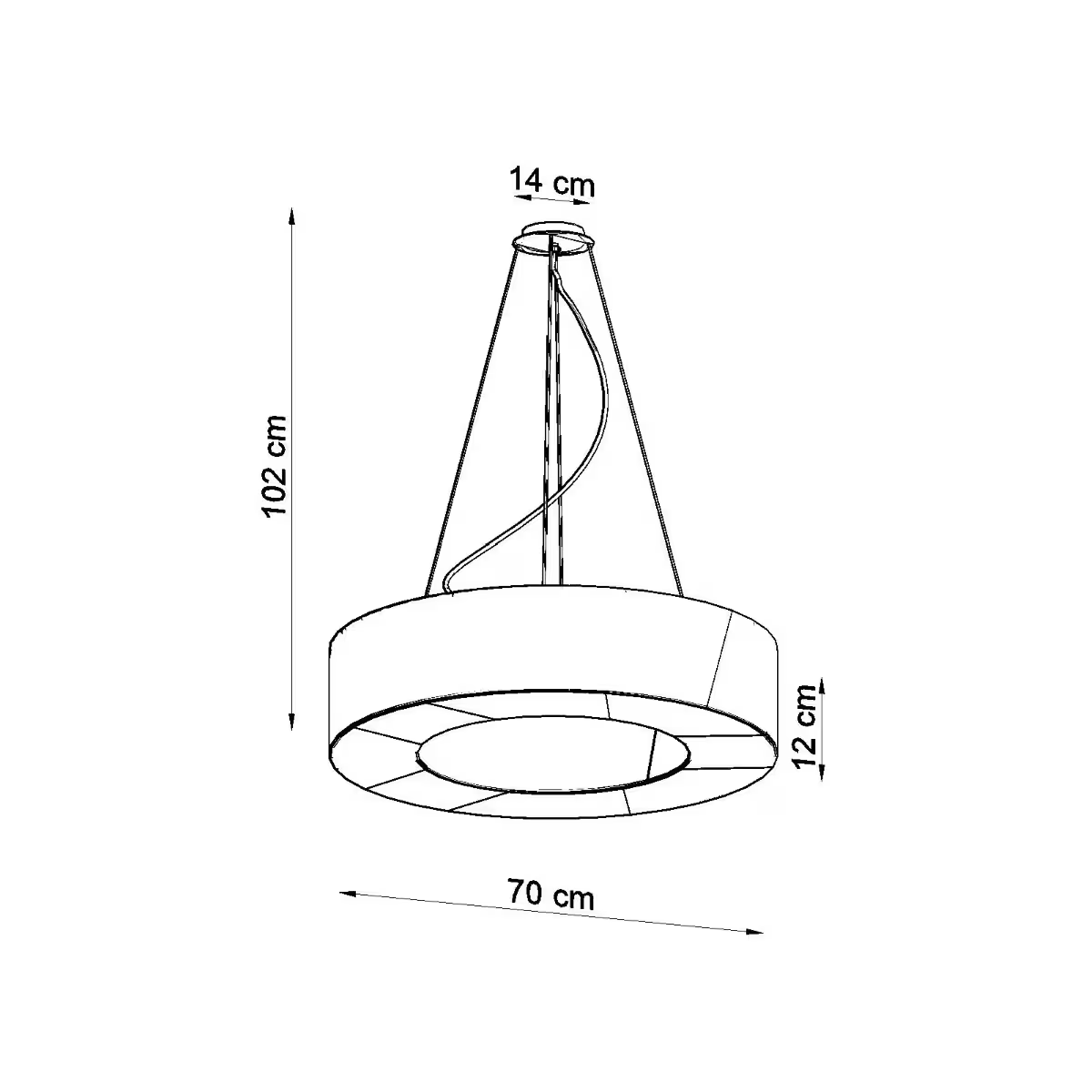 Saturno Slim 70 Chandelier