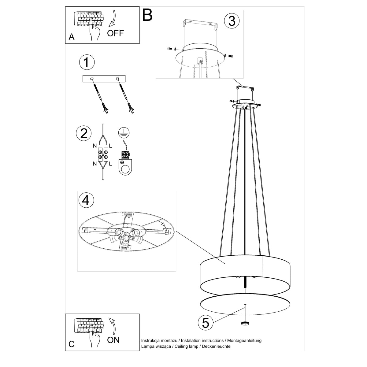 Sollux Skala Chandelier