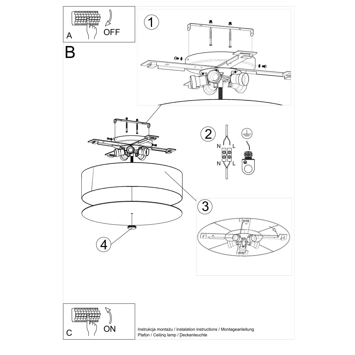 Sollux Skala Ceiling Light