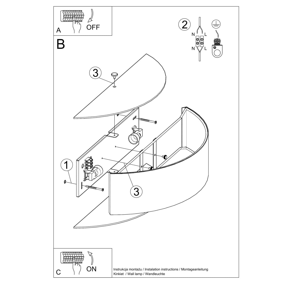 Sollux Skala Wall Light