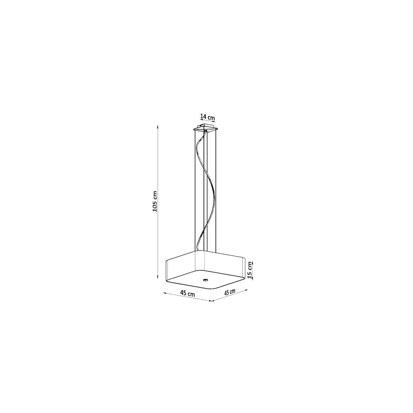 Lokka 45 Chandelier in Black