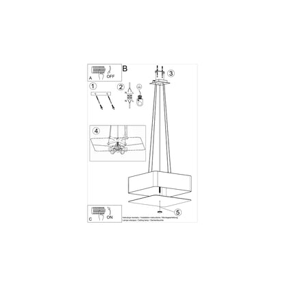 Lokka 45 Chandelier in Black