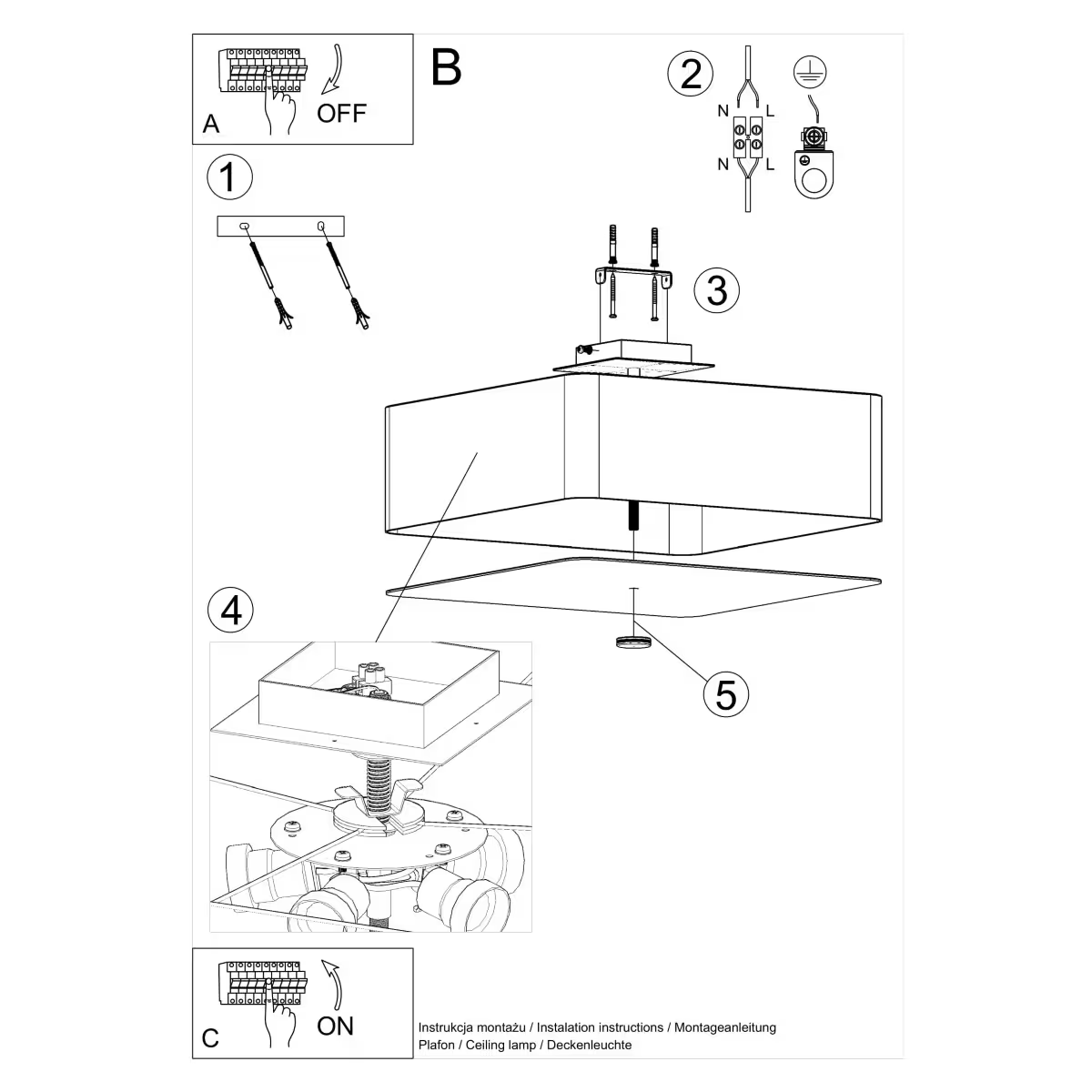 Lokka 45 Ceiling Light