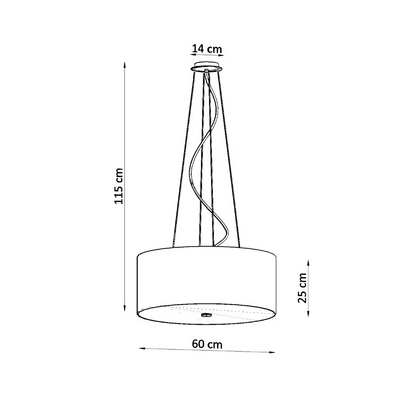 Otto 60 Chandelier in Black