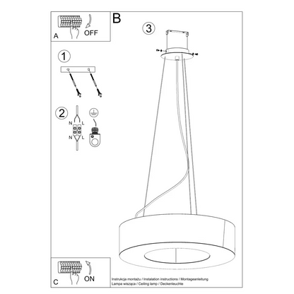 Saturno Slim 90 Chandelier