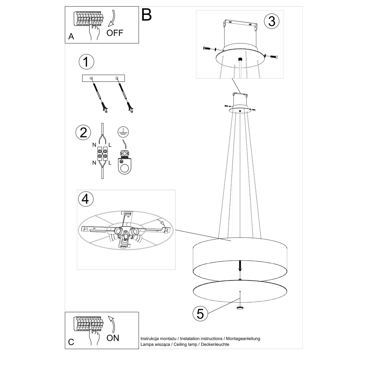 Sollux Skala Chandelier