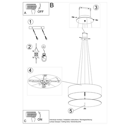 Skala 60 Chandelier in White