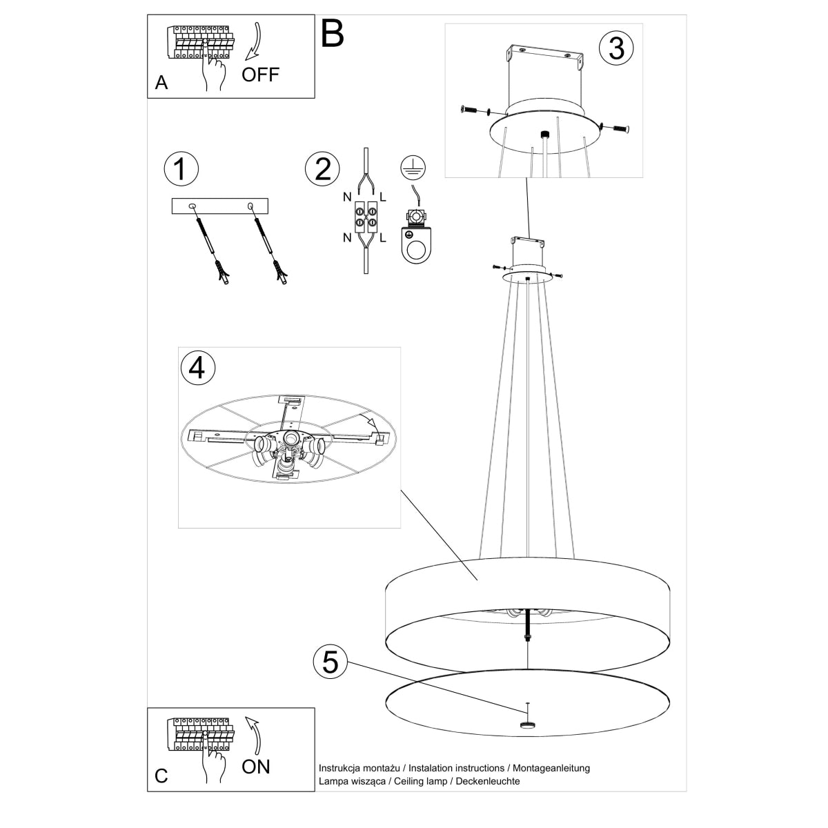 Sollux Skala Chandelier