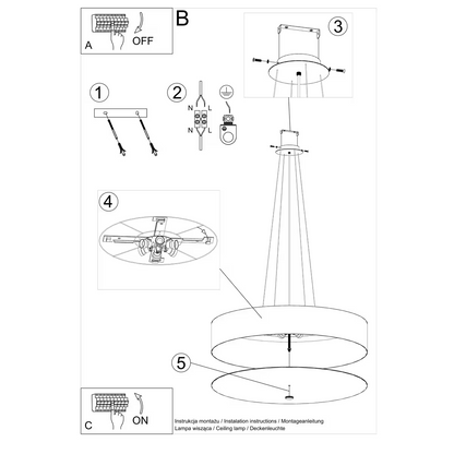 Skala 80 Chandelier in White