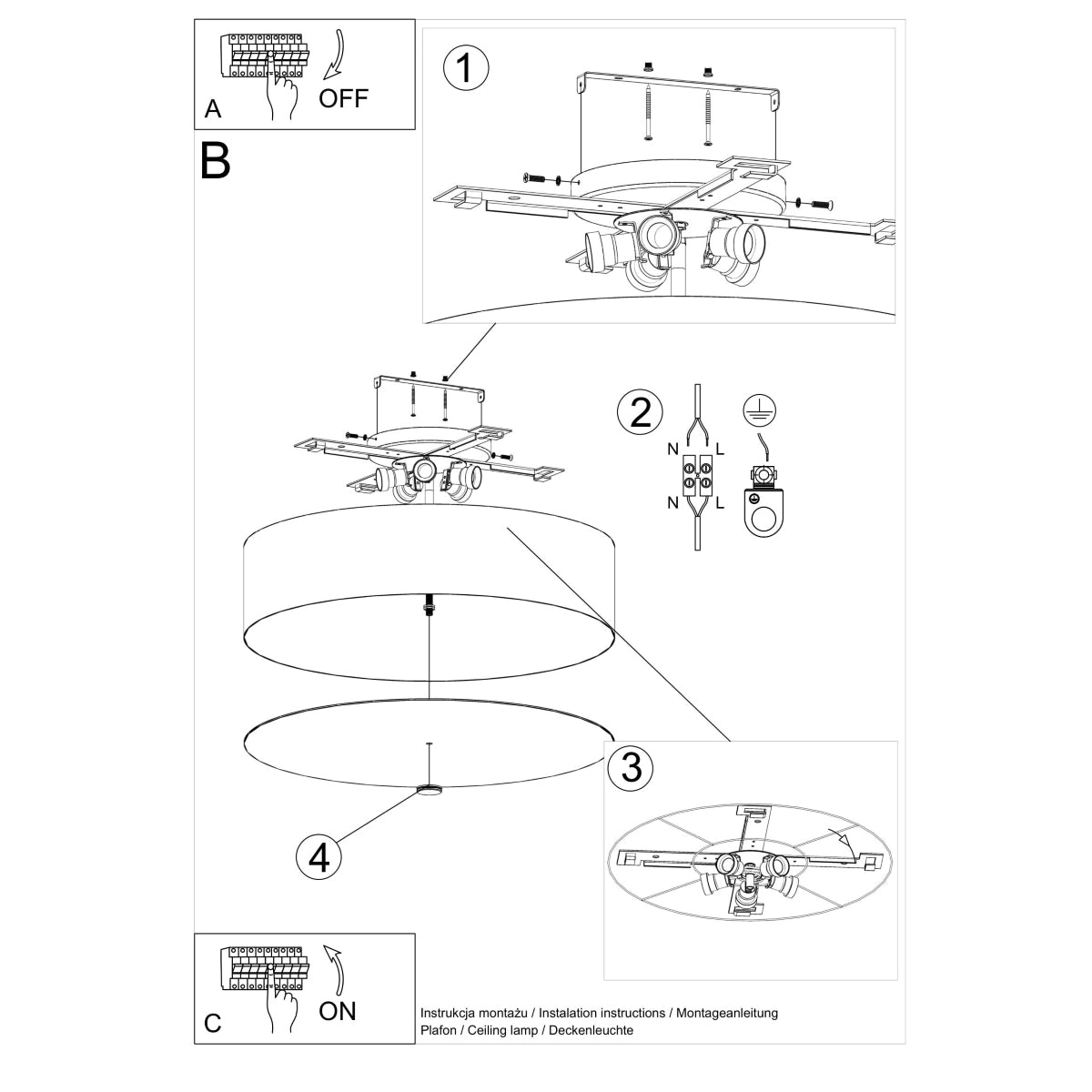 Sollux Skala Ceiling Light