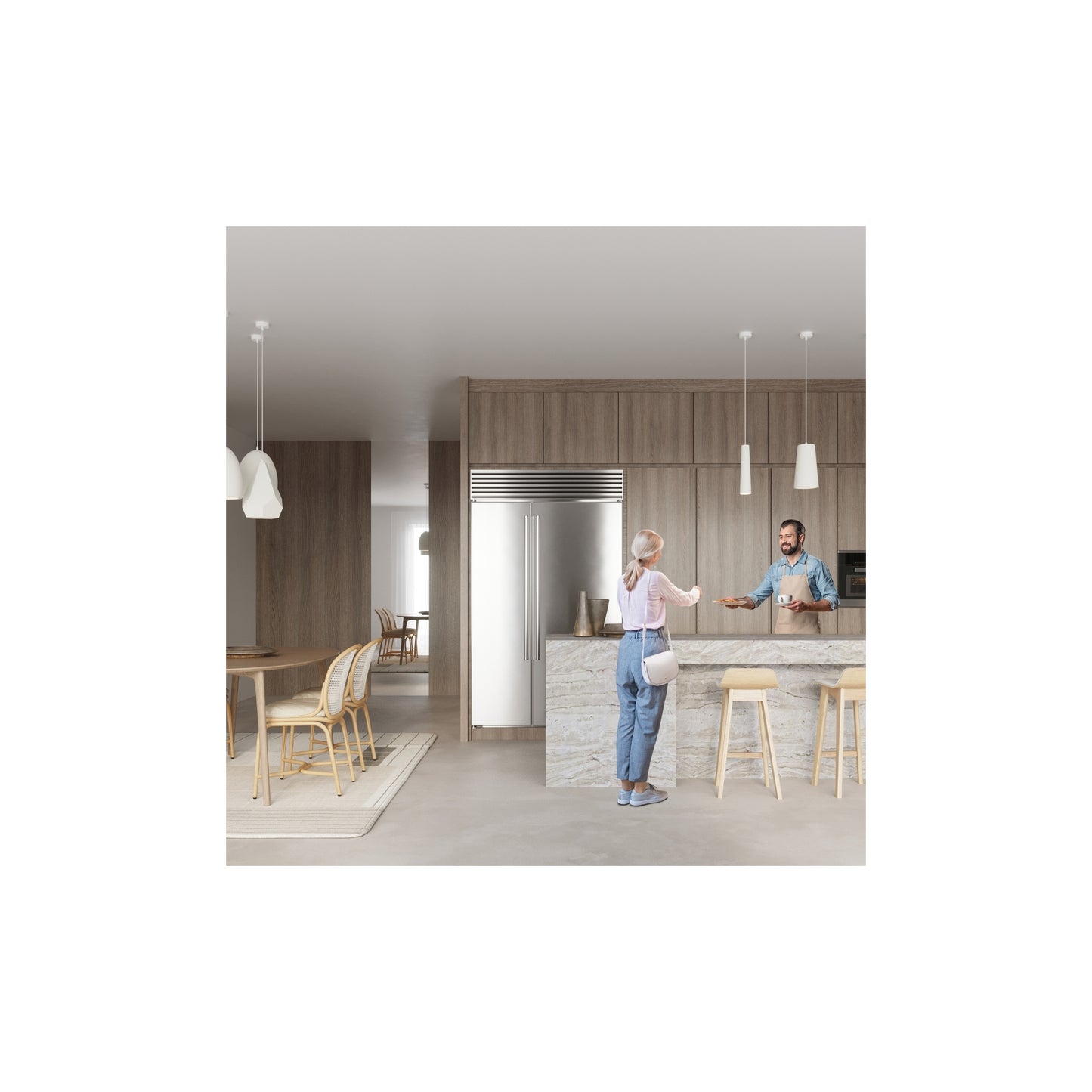 Bukano Ceramic Pendant in White