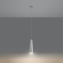 Electra Ceramic Pendant in White