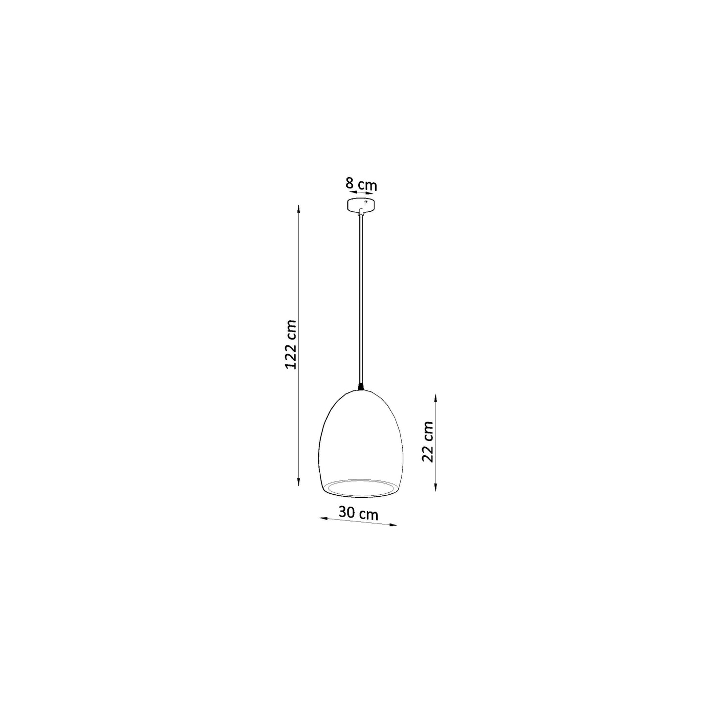 Flawiusz Ceramic Pendant in White
