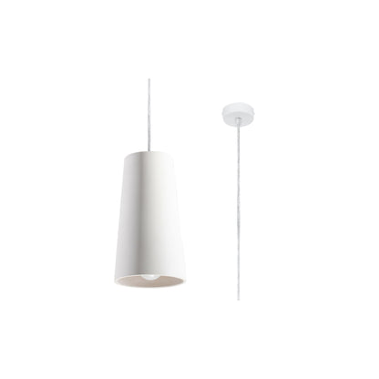 Gulcan Ceramic Pendant in White