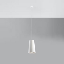 Gulcan Ceramic Pendant in White
