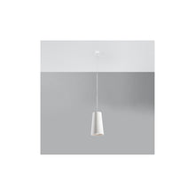 Gulcan Ceramic Pendant in White