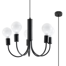 Piccolo 5 Chandelier in Black