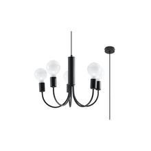 Piccolo 5 Chandelier in Black