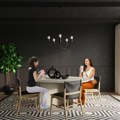 Piccolo 5 Chandelier in Black
