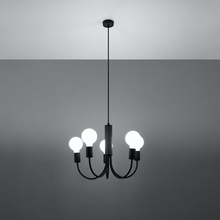 Piccolo 5 Chandelier in Black