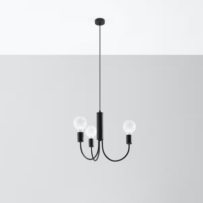 Piccolo 3 Chandelier in Black