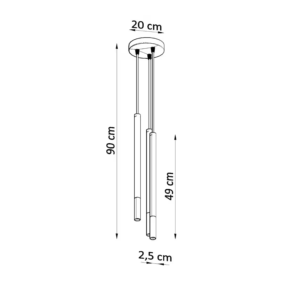 Mozaica 3P Pendant