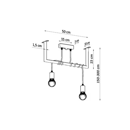 Salamanca 2 Chandelier in Black