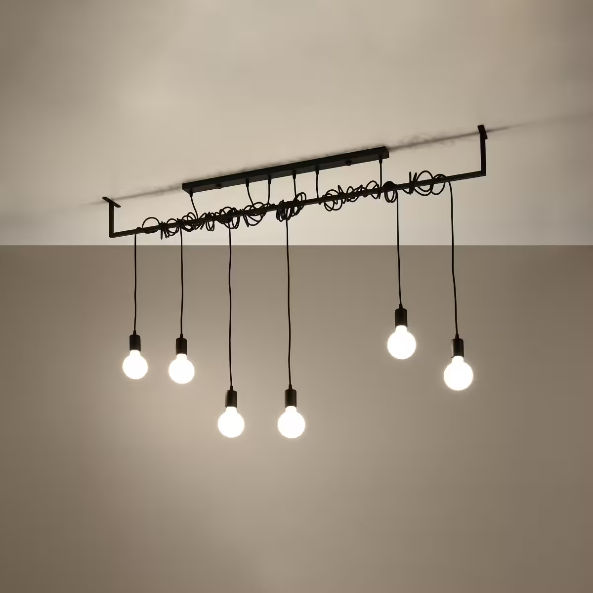 Salamanca 6 Chandelier in Black