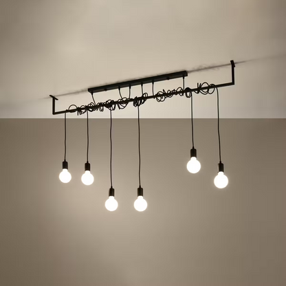 Salamanca 6 Chandelier in Black