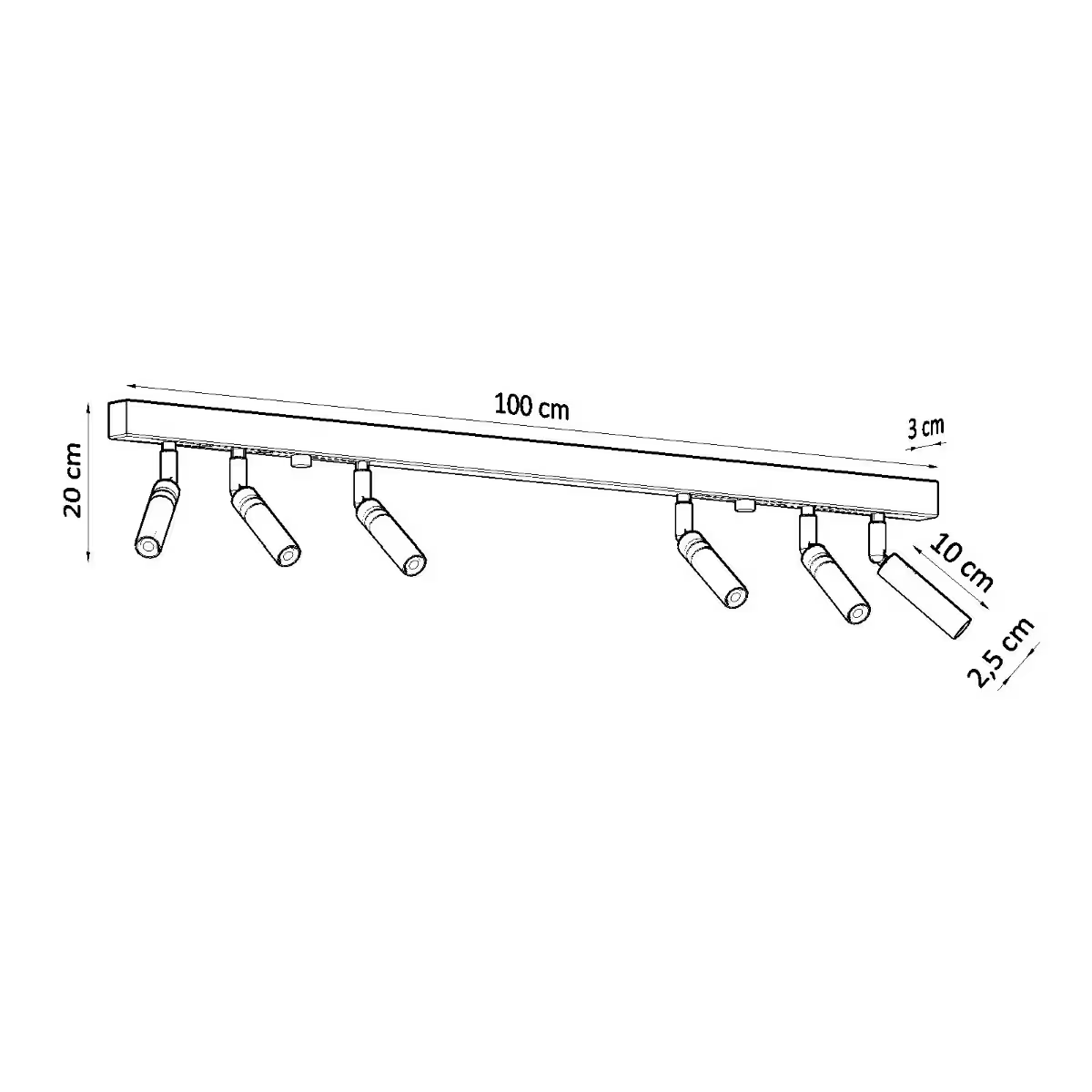 Eyetech 6 Ceiling Light