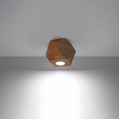 Woody 1 Ceiling Light in Natural Wood