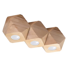 Woody 3 Ceiling Light in Natural Wood