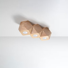 Woody 3 Ceiling Light in Natural Wood