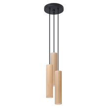 Lino 3P Pendant in Natural Wood