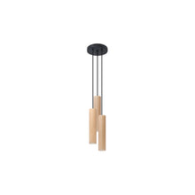 Lino 3P Pendant in Natural Wood