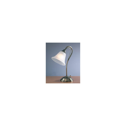 Boston Table Lamp Antique Brass with Opal Glass