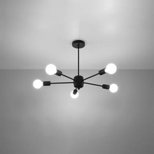 Lango 5 Chandelier in Black
